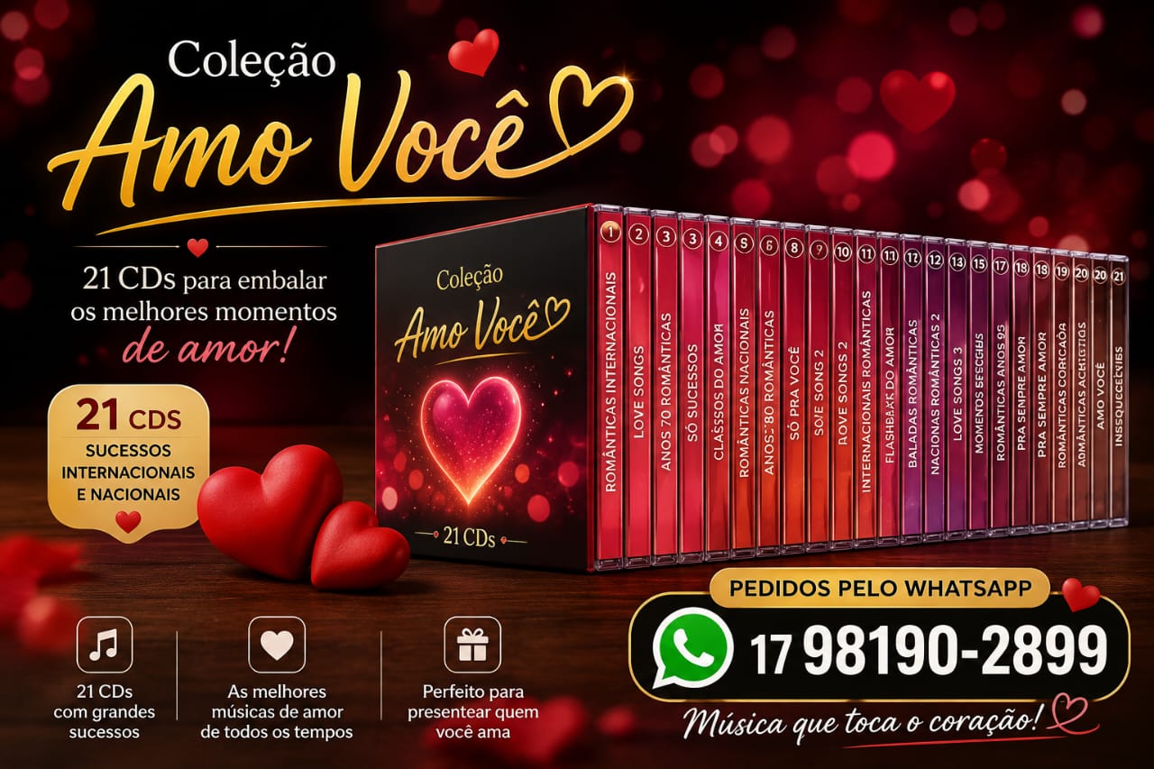 Pendrive com 21 Cds Coleção Amo Você